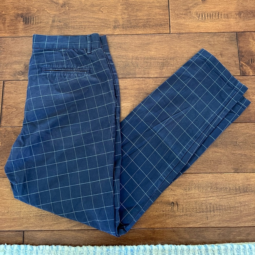 Topman waist 32, length 32, blue plaid pant, men’s